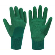 Economy Interlock Liner Green Latex Coated Glove Rubber Glove-5211. Gn